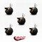 Service Caster 2'' Antique Metal Hood Twin Caster Locking Nylon Wheel 3/8 Thread Stem, 5PK SCC-TS02S50D-NYS-WA-B-382458-5 - alternate 4